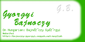 gyorgyi bajnoczy business card